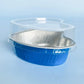50 Stück 100 ml Aluminium Puddingbecher aus Alufolie mit Deckel - Herzförmige Einweg Mini Mousse Cupcake Behälter Backformen
