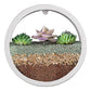 Runde Metall Eisen Glas Wandvase