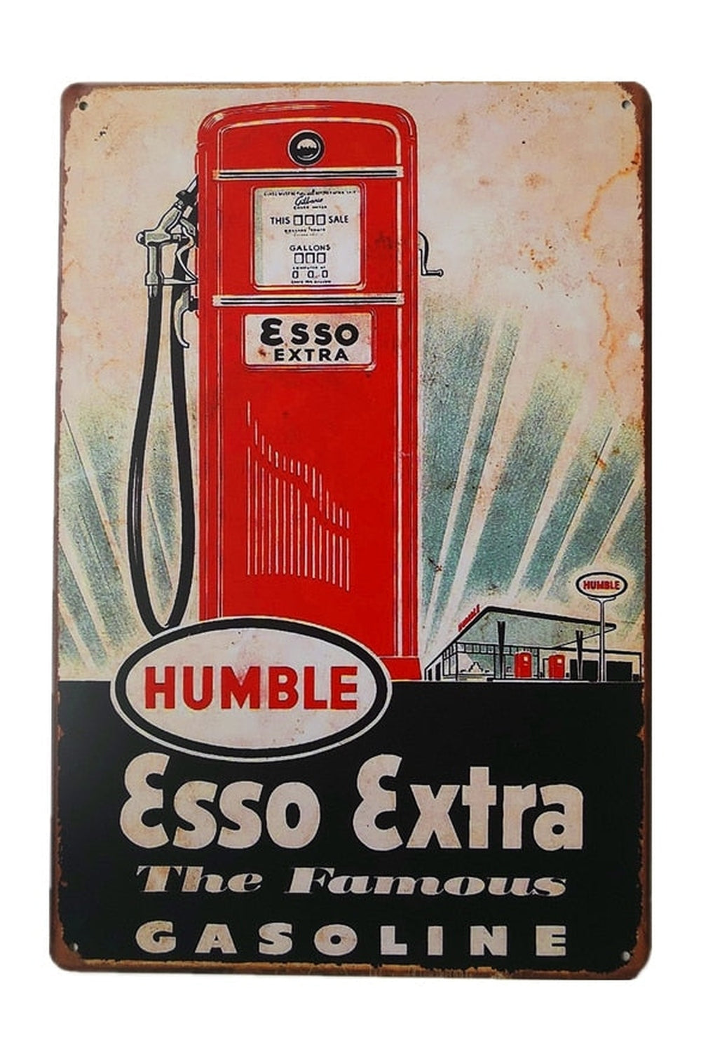 Retro Auto Service Metallposter