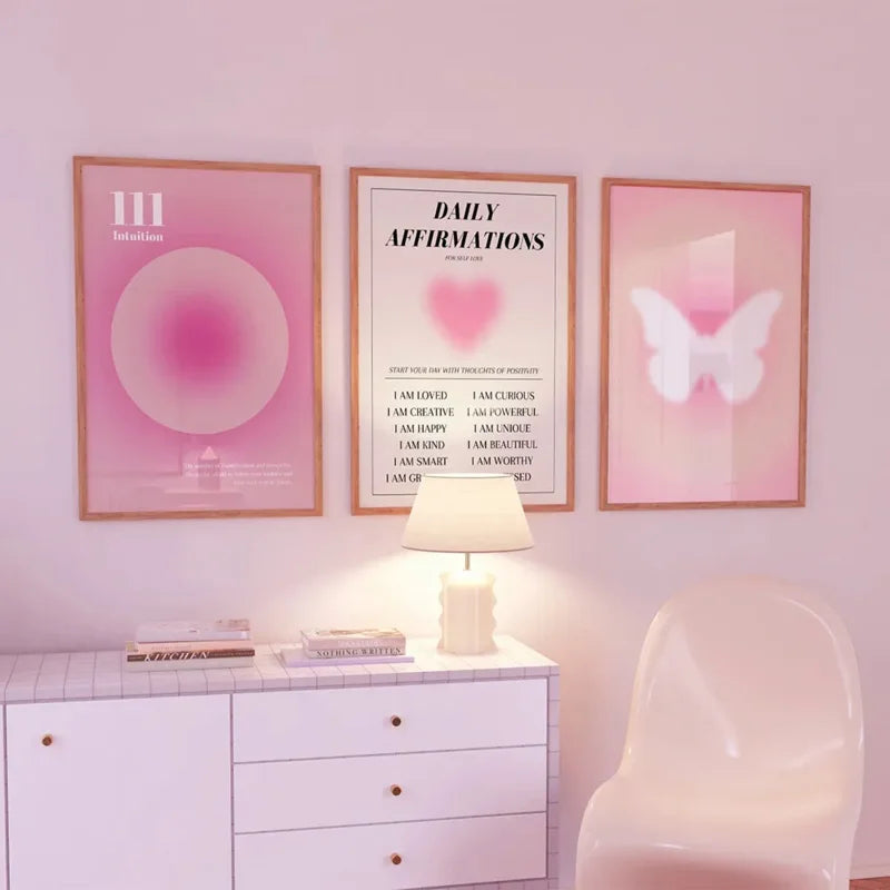 Moderne minimalistische Ästhetik, Wandkunst, Engel, digitaler Ton, Farbverlauf, Halo, Energie, Geheimnis, HD-Öl auf Leinwand, Poster, Heimdekoration, Geschenk