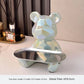 Geometrische Bärenstatue mit Tablettaufbewahrung, Sparschwein mit Keramikbeschichtung, Schlüssel, Kosmetik-Aufbewahrungsbox, Bücherregal-Statuendekoration.