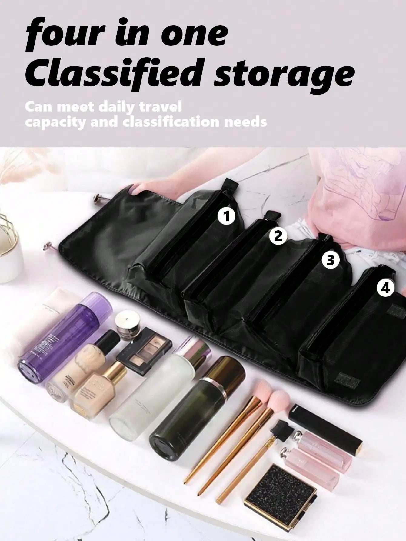 Frendorf | BeautyOrganizer 4-in-1 Kosmetiktasche | Praktisch & Flexibel | Faltbar & Kompakt