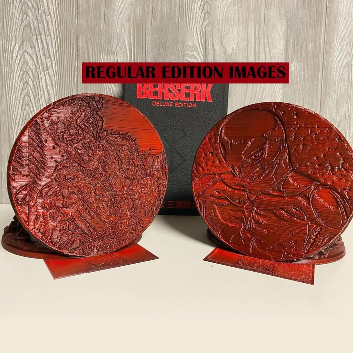 Berserk Buchstützen Wütende Buchstützen Drachenjäger Harz Handwerk Studienkunst Dekoratives Ornament Zuhause Schreibtisch Bücherregal T4z7