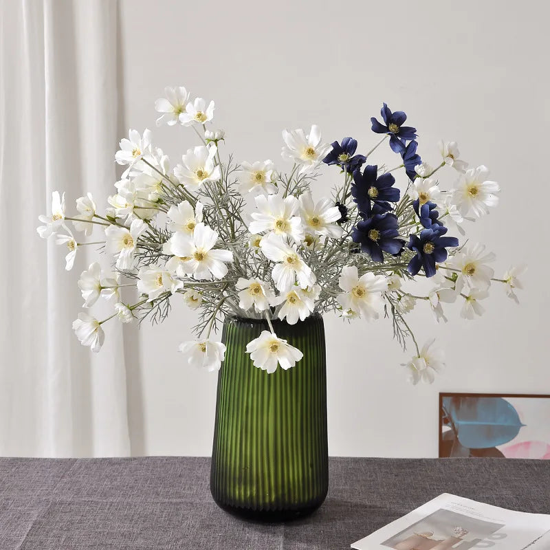 Frendorf | 60 cm Gesang Blume Künstliche Seidenblume – Weiße Cosmos Gänseblümchen für Hochzeit, Weihnachten, Herbst Wohnkultur