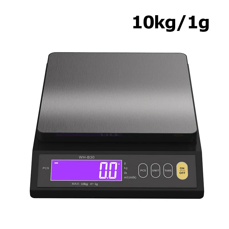 Frendorf | 5 kg/0,1 g und 10 kg/1 g digitale elektronische Küchenwaage, LCD-Display, voll wasserdichtes Edelstahl-Waagetool zum Backen