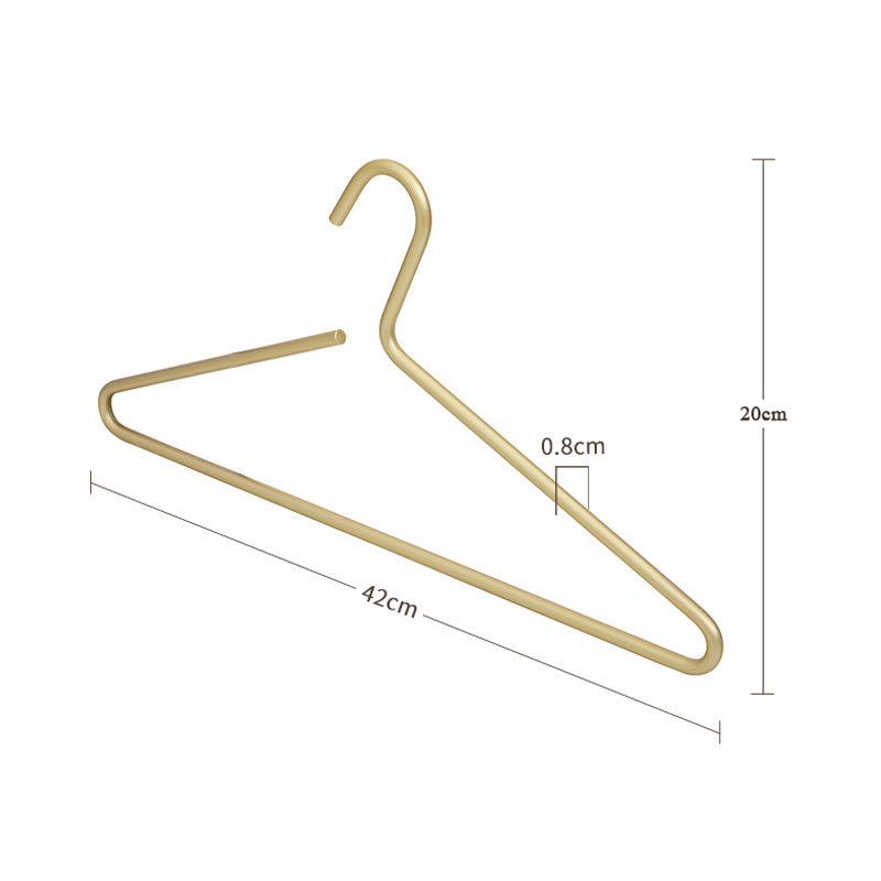 Frendorf | HangerLux Kleiderbügel Set aus Metall | Mattgold oder Silber | Nahtloser Kleiderschrank-Organizer | 5-teilig