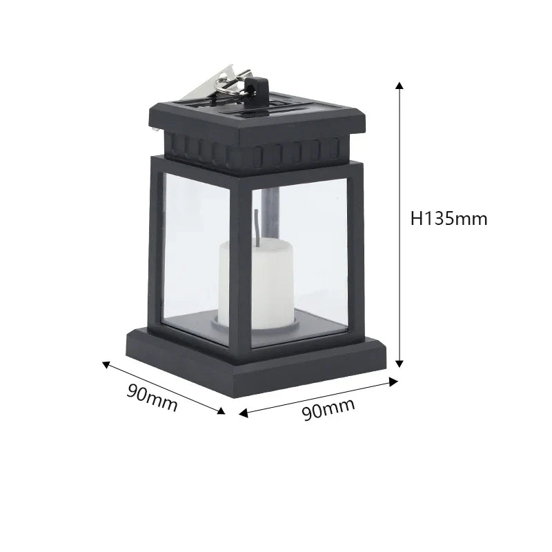 LED Retro Flackernde Hängelaterne: Helle Gehwegdekoration Solar Lampe für Außenpalastbeleuchtung