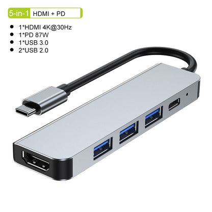 Thunderbolt 3 USB-C Hub mit HDMI, PD, SD/TF für MacBook Air M1 und iPad Pro