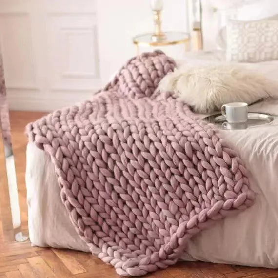 Frendorf | Grobstrickdecke – Kuschelige Wolldecke für Jeden Raum – Weich & Warm – Perfekt für Sofa und Bett