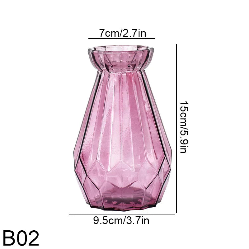 Transparente einfache Glas-Blumenvase, kleine frische Blumentopf, Aufbewahrungsflasche, Zuhause, Wohnzimmer, Dekoration, Ornamente, Blumenarrangement
