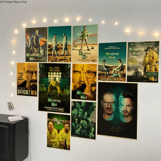 Klassische TV-Show Breaking Bad Retro-Poster Kraftpapier-Poster DIY Vintage Wohnraum Bar Café Dekor Ästhetische Kunst Wandmalerei