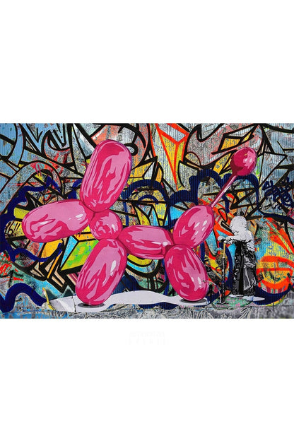 stimmendes Graffiti Ballon Poster