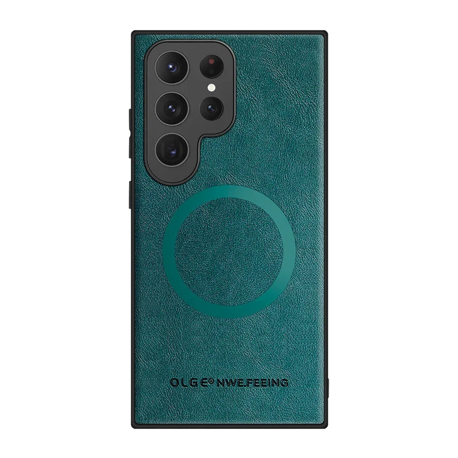 Frendorf | Magnetische Lederhülle für Samsung Galaxy mit Wireless Charging Unterstützung