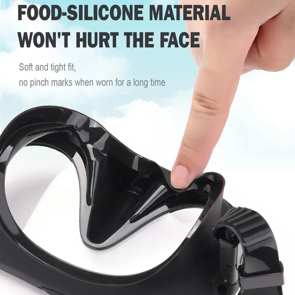 Frendorf | Aquanisa Tauchmaske | 180° HD-Glas Sicht | Antiallergen & Dicht | Für Schnorchel & Schwimmen