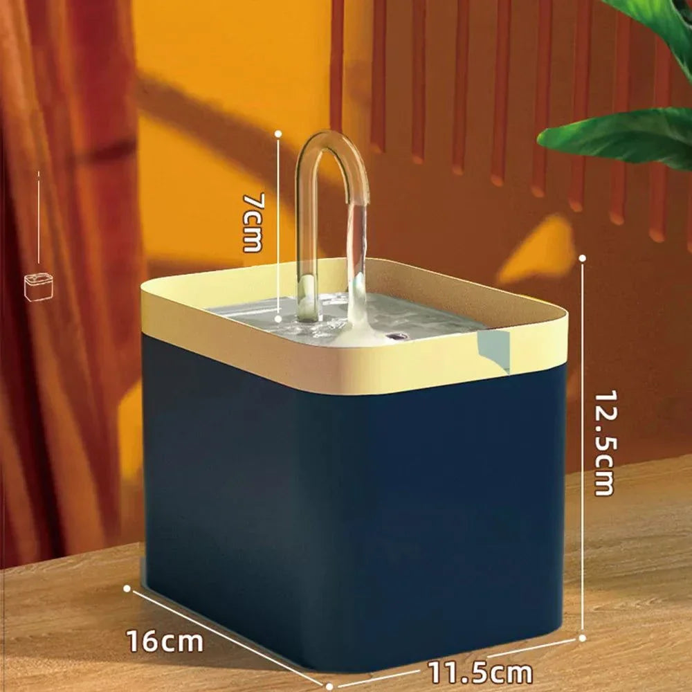Frendorf | Ultra-leise Haustier-Wasserbrunnen mit intelligenter Filtration - 1,5 l Edelstahl