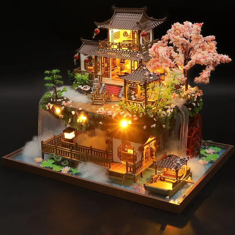 Frendorf | DIY Holz Chinesisches Antikes Casa Miniatur Gebäude Kit