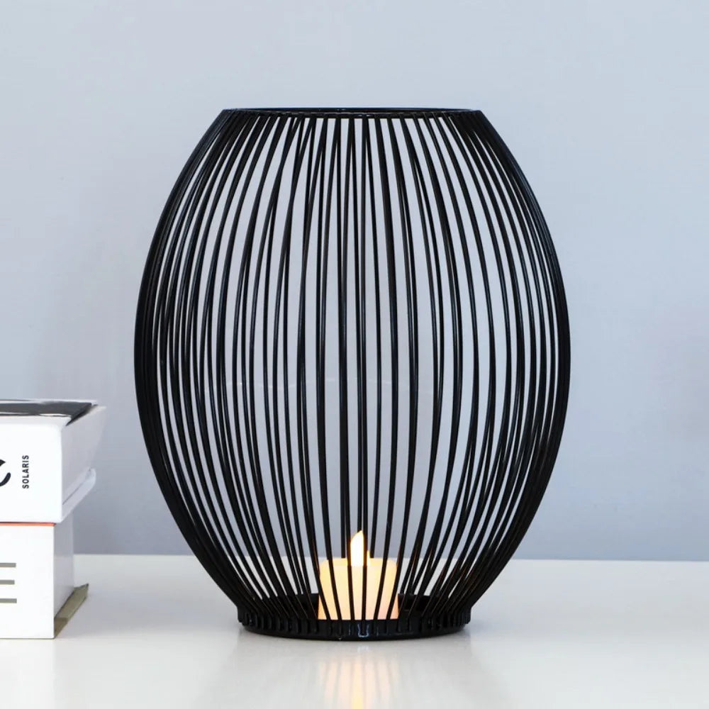 Frendorf | GlowIron Eleganter Eisen-Kerzenhalter | Moderner Kerzenständer | Dekoration für Zuhause