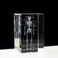 Kristall-Skelett-Würfelmodell, 3D-Lasergravierte menschliche anatomische Statue, Papiergewicht Anatomie Geist, Neurologie, Medizinwissenschaft Geschenk