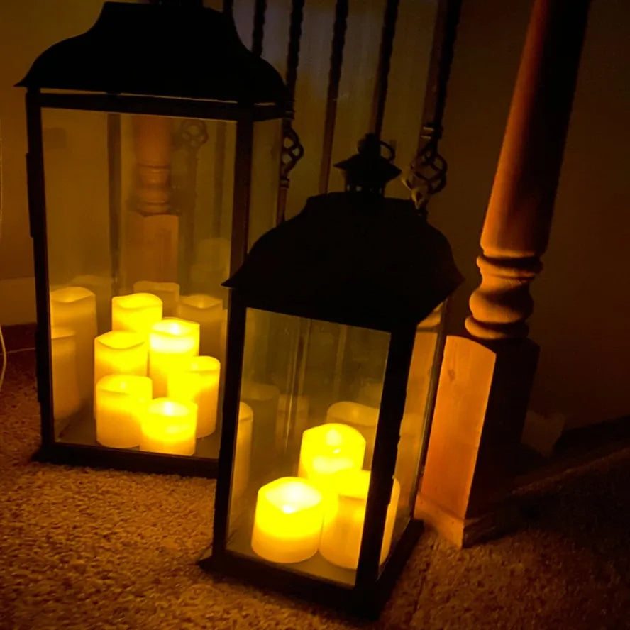 Frendorf | LumaFlick Flammenlose LED Kerzen | Echtwachs | Sichere Dekoration für Zuhause | Stimmungsvolle Beleuchtung