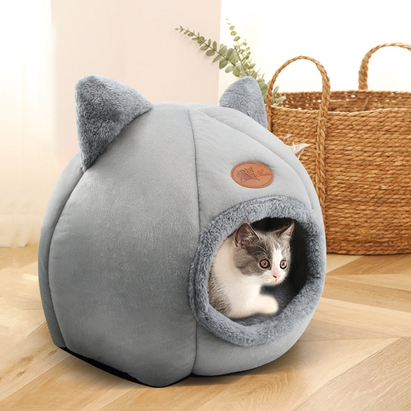 Fluffy Cave Gemütliches Indoor Katzenbett