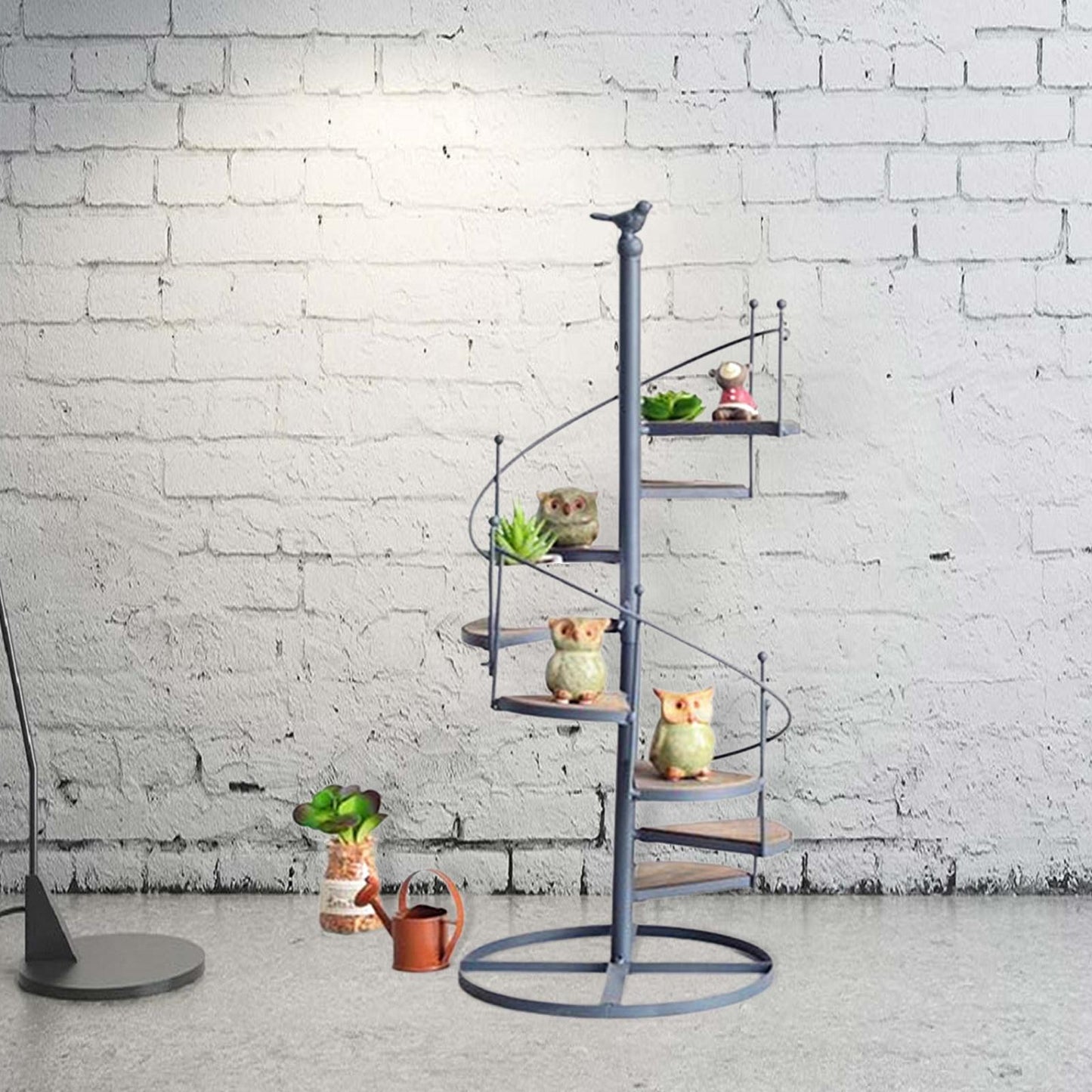 Frendorf | SpiraBloom Gestufter Pflanzenständer – Eleganter spiralförmiger Pflanzenständer für Balkon- und Gartenanlagen