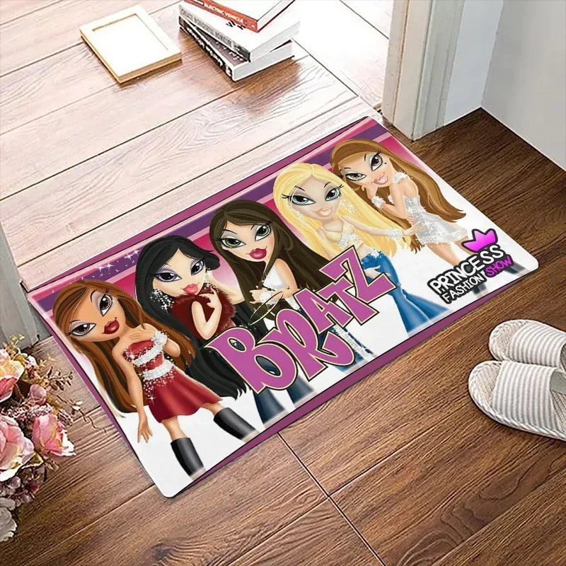 Bodenmatte, langlebiger Teppich für Küche, Eingang, Zuhause, Balkon, Fußpolster, Bratz Rock Angelz Puppe, rutschfeste Fußmatte
