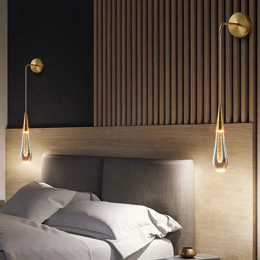 Frendorf - Elegante Wandleuchte mit funkelnden Kristalltropfen