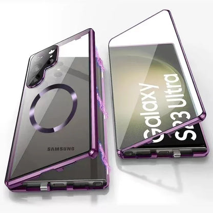 Frendorf | Metall Aluminiumlegierung 360 Hülle mit Sicherheitsverschluss für Samsung Galaxy S24-S23 Serie