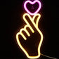 Hand Herz LED Neon