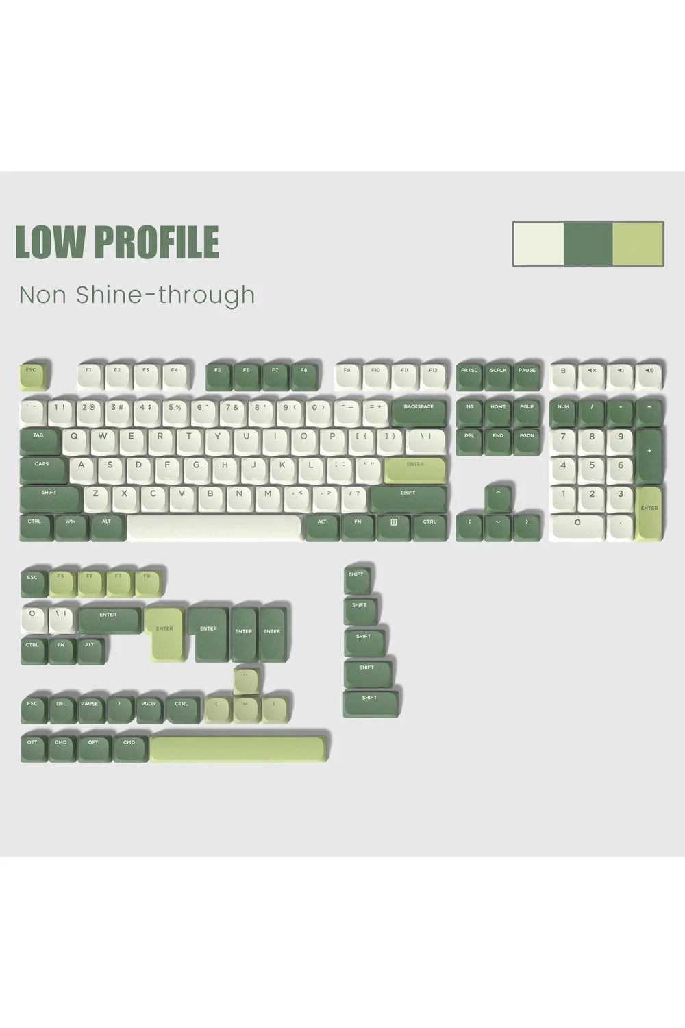 Slim-Profil Gaming-Keycaps