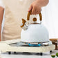 1 Stück 2,5/3 l Liter Kessel aus Edelstahl, verdickter Wasserkocher, Gas-Induktionsherd, universeller Wasserkocher, Kessel