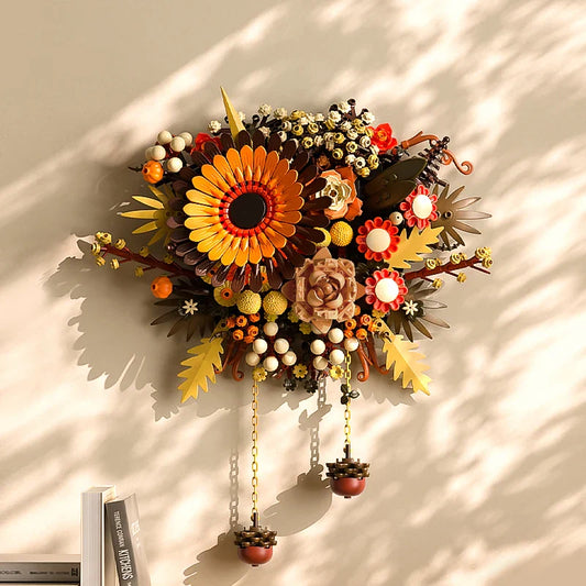 Europäischen Stil Kunst Wand Hängen Blume Baustein Simulation Trockenen Blumenstrauß Montage Wohnkultur Spielzeug Für Kinder Mädchen Geschenk