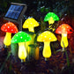 6 Köpfe Solar Pilz Licht Garten Außen Wasserdicht Sonnenlicht Lampen Gartenweg Ostern Halloween Weihnacht Weihnachtsdekoration