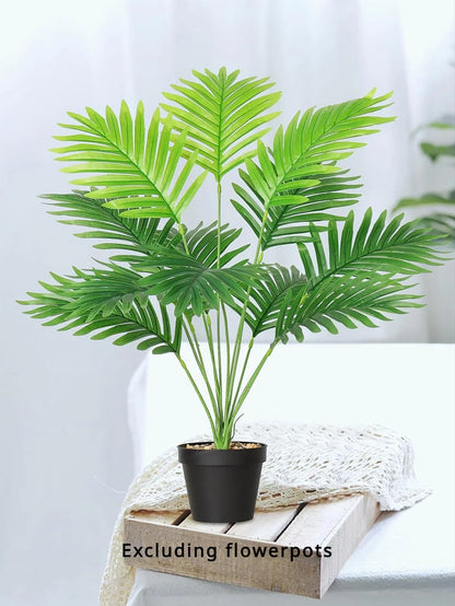 Frendorf | 1pc Künstliche Palmenpflanzenblätter – Faux Monstera & Schildkrötenblatt für Außen- & Innendekoration – Große tropische Palmenbaum-Imitationsblätter