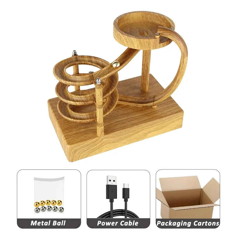 Frendorf | Holz Perpetual Spiral Motion Kinetic Ball Roller Wissenschaftsspielzeug