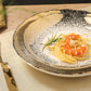 Wavy Nordic Gold Ceramic Retro Dinner Plate