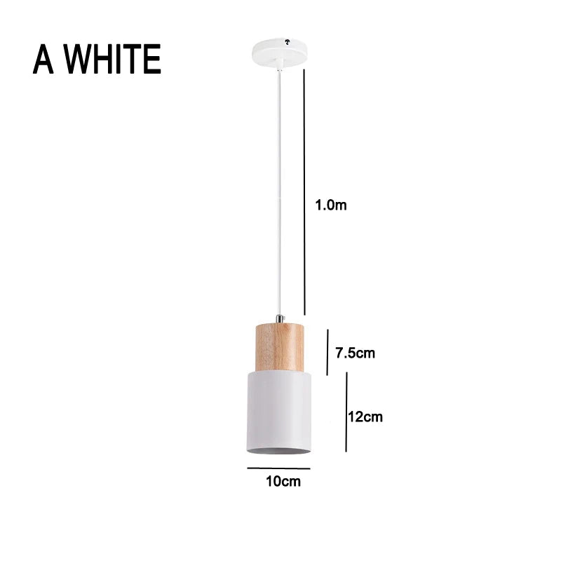 Nordische LED-Pendelleuchten aus Metall und Holz - Moderne Hängelampen für Esszimmer und Küche