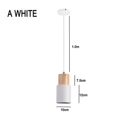 Nordische LED-Pendelleuchten aus Metall und Holz - Moderne Hängelampen für Esszimmer und Küche