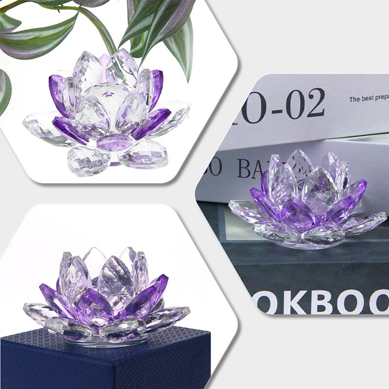 Kristall Lotus Blume Handwerk Glas Briefbeschwerer Hause Dekoration Ornamente Figuren Hause Hochzeit Party Decor Geschenke Souvenir