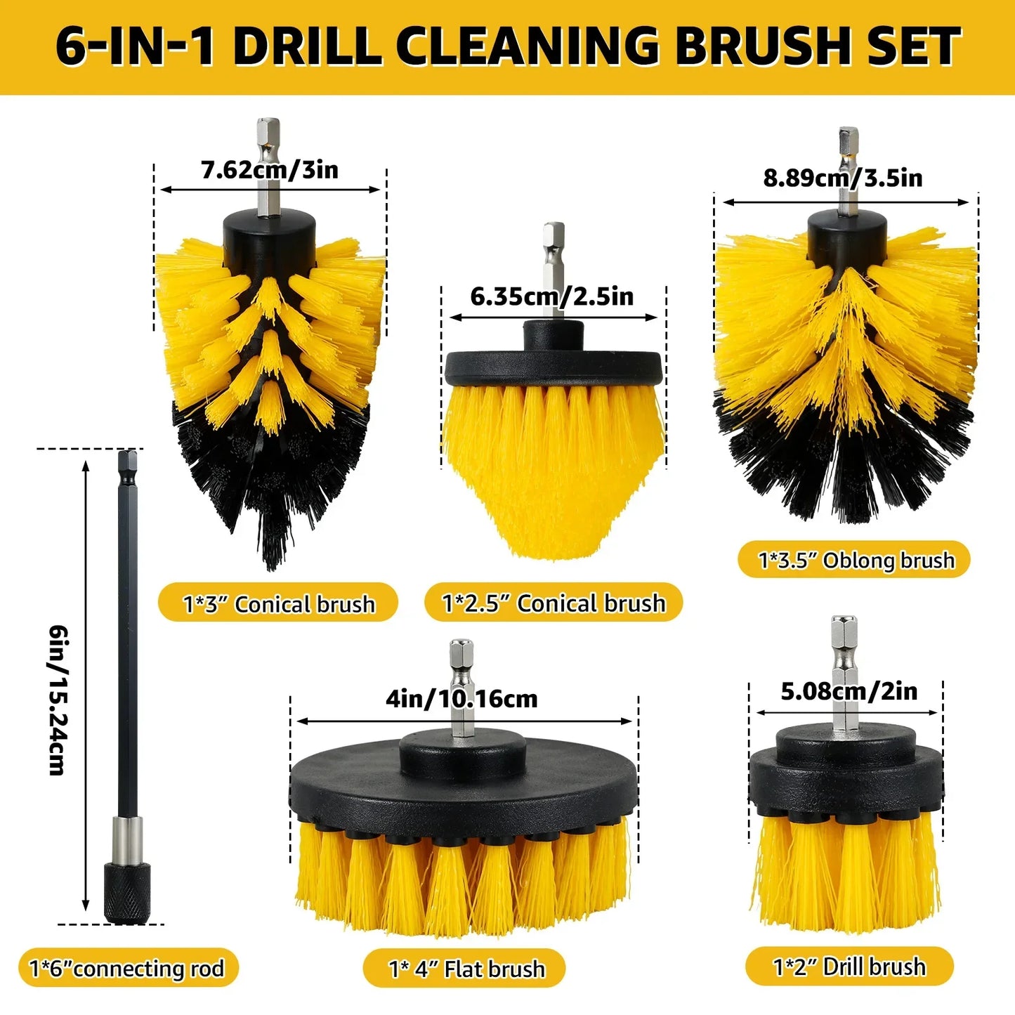 Frendorf | 5PCS Electric Drill Attachment Ultimative Reinigungsbürsten Set