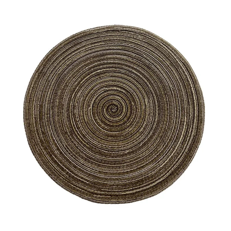 Placemats for Dining Table 1 PC,Heat-Resistant Placemats Stain Resistant Anti-Skid Washable PVC Woven Vinyl Tableware Mat,INS