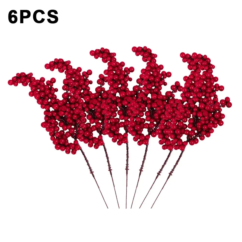 Künstliche rote Beeren DIY Weihnachtsbaum Party Dekoration