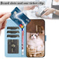 Frendorf | Katbedruckte magnetische Leder iPhone Flip Cover Geldbörse Hülle