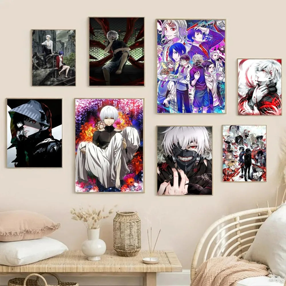 Tokyo Ghoul Anime Poster Wandkunst Wohnkultur Raumdekoration Digitale Malerei Wohnzimmer Restaurant Küchenkunst