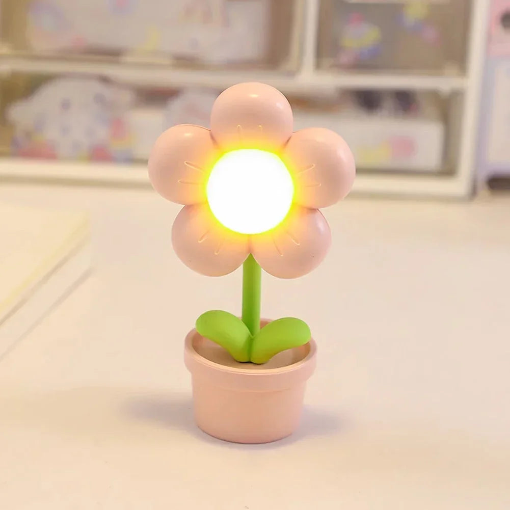 Mini LED Blumen Nachttischlampe