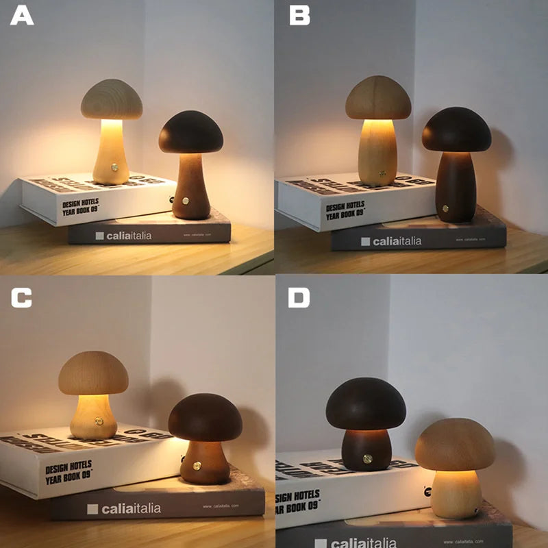 in Pilzform - Charmante Tischlampe mit sanftem Licht für das Kinderzimmer & Schlafzimmer