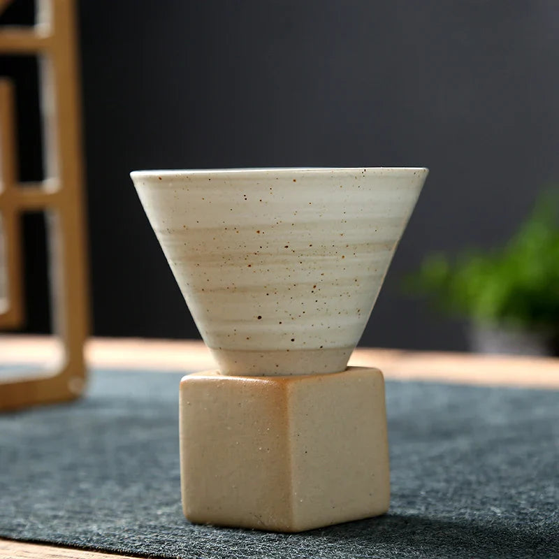 Japanische Kaffeetasse mit Untertasse, 1 Stück, Retro-Keramik-Teetasse, Becher, Latte, Espresso, Pull0, Blumen-Cappuccino, neue Keramiktasse, 100 ml/3,5 oz
