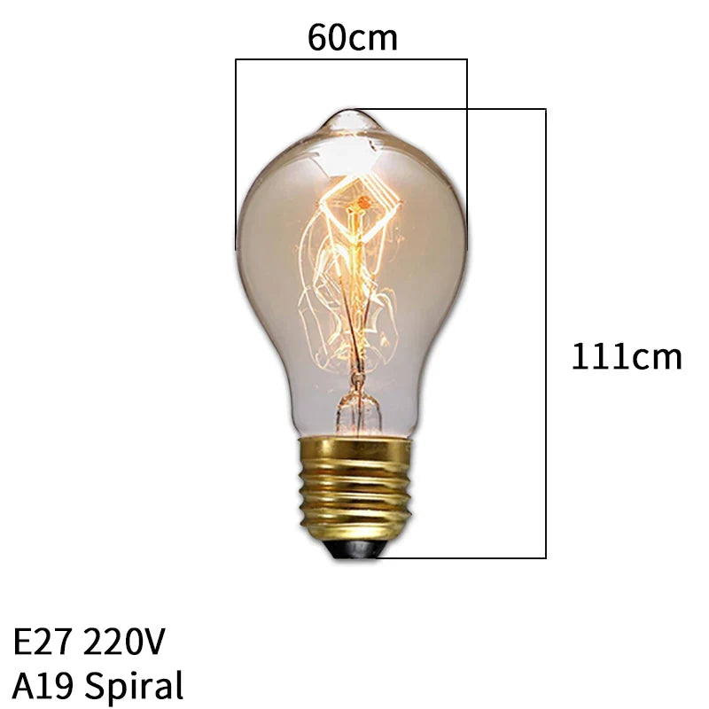 Dimmbar Edison Glühbirne (40W, E27 Sockel) - Vintage Stil Fadenlampe für Retro-Beleuchtung Vintage Edison Lampe Retro Licht