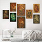 Art Nouveau Kraftpapier Poster Vintage Zuhause Zimmer Bar Café Dekor Ästhetische Kunst Wandgemälde