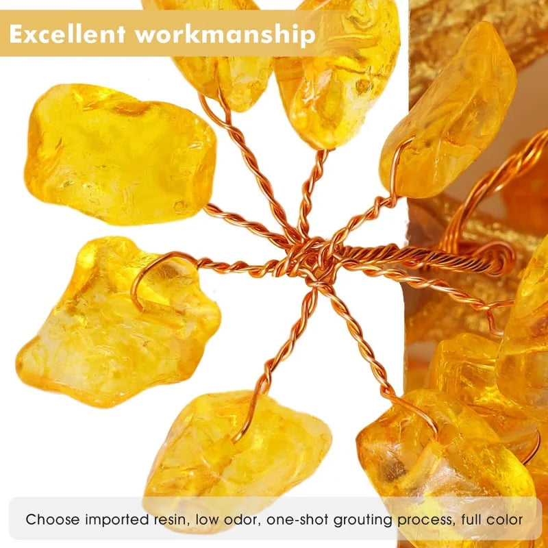 Drachen Schildkröte Feng Shui Kristall Glücks Geldbaum Bonsai Dekoration Ornament für Reichtum, Glück, Wohlstand, Erfolg